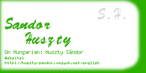 sandor huszty business card