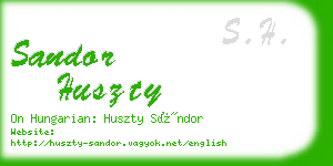 sandor huszty business card